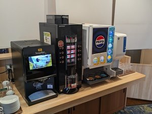 朝食とご一緒に、コーヒーやスープも無料でお召し上がりください