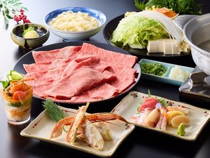 国産黒毛和牛しゃぶしゃぶコース※写真のお肉は2人前です