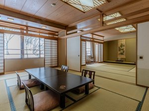 高龍館6階・大黒の間:お部屋一例/ゆったりとした和室12畳+12畳のお部屋です。