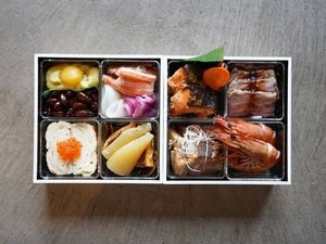 お弁当宿泊プラン※お料理内容は季節や仕入れ状況により異なります。写真はお正月時のイメージです。