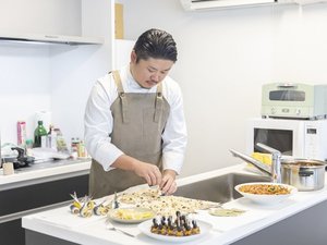 部屋までシェフ料理サービス