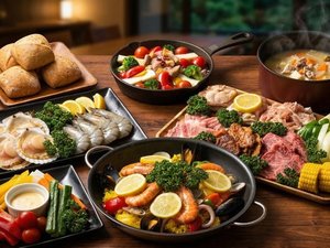【グランピング夕食】夕食はBBQ。焼くだけ・温めるだけのレシピだからカンタンで自由に楽しめます♪