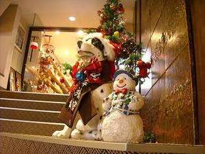 クリスマス仕様の番頭犬