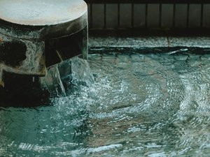 高温泉を低温泉で調整し、一日6回入れ替わる新鮮で評判の良い湯です。