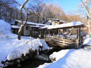 雪化粧の小瀬温泉ホテルにお越しください!