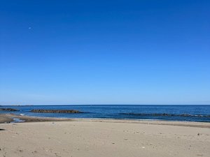 湯野浜の海と青い空