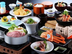 【奥城崎郷土会席】:基本(茹で蟹半身)