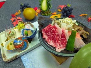 金目鯛と愛鷹牛のほう葉焼き