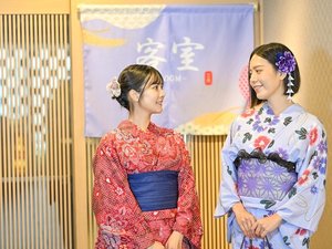和の雰囲気でお出迎えいたします ※館内着は作務衣タイプをご用意しております