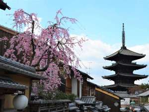 東山のシンボル・法観寺の五重塔は通称「八坂の塔」と呼ばれて親しまれています。