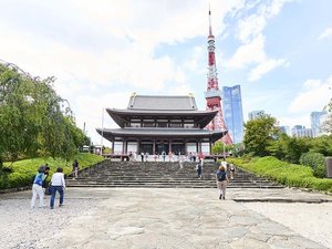 徳川家にゆかりのある「増上寺」はホテルから徒歩約2分です。お江のお墓もこちらにございます。