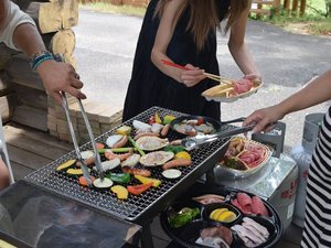 お肉や海鮮、お野菜もたっぷりなバーベキューをご用意しております!