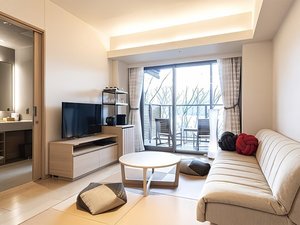 【和洋デラックスルーム露天風呂付】眺望はお部屋によって異なります。