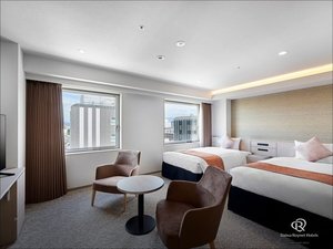 【ワイドデラックスツイン】当館で一番広い36平米のゆったり寛げるツイン。