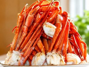 朝食ズワイガニ料理提供中