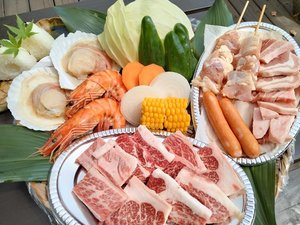 アイランドパーク名物「のろし焼き BBQ」※写真は2人前です。イメージとなります。