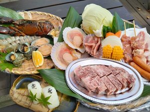 厳選食材が楽しめる「デラックスのろし焼き BBQ」※写真は2人前です。イメージとなります。
