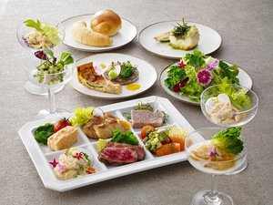 夕食ブッフェ時盛り付け例(一例)