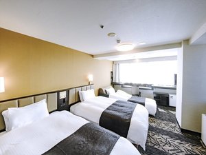 ツイン+ソファーベッドルーム/広さ17.46u〜/ベッド幅110cm×2台+ソファーベッド幅90cm/禁煙室のみ