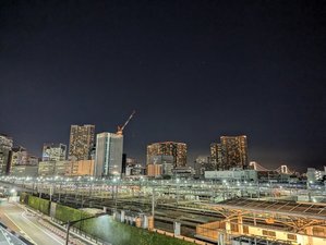 JR高輪ゲートウェイ駅からの夜景ホテルから徒歩約7分