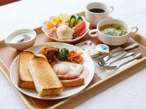 【朝食】ボリューム満点の洋朝食!洋食はコーヒーサービス付!(和or洋食からご選択下さい)