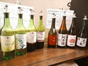 地酒飲み比べラインコーナー
