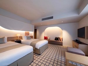 デラックスツイン(34u)※曲線を多用したデザインが印象的なお部屋です。