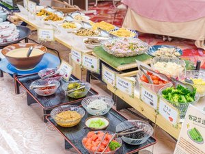 とれたての野菜をふんだんに使った手作りが自慢の朝食ビュッフェ!