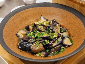 朝食一例 茄子の揚げびたし
