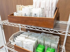充実のアメニティバーが快適な滞在をサポート