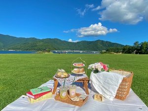 オプションのピクニックセット♪グッズの貸出付!自然界隈で盛れる写真も