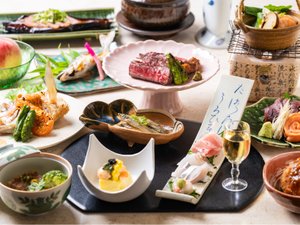 地元ならではの素材をいかした季節の味わい「特別懐石」一例