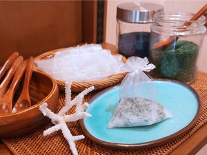 【嬉しい無料サービス】好きなバスソルトを選んで部屋で旅の疲れをゆっくりと癒す
