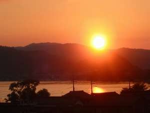 屋上から見た夕焼け