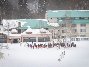 ゲレンデ側よりホテル外観