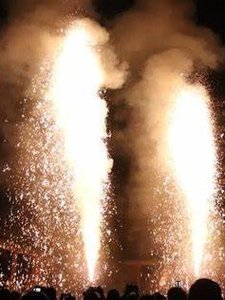 温泉感謝祭 手筒花火