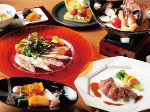 瀬戸内の旬の食材を活かした和洋折衷 創作ディナー(一例)