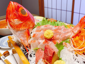 【お料理一例】金目鯛の姿造り