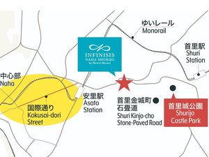 【インフィニシス那覇首里城byヒューイットリゾート】首里の高台にあるホテル。国際通りから車で約7分。