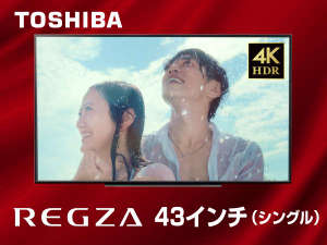 【TV】TOSHIBA:REGZA【4K高画質・サウンド】を全室標準設置しました。