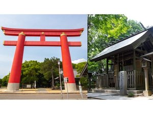 【おのころ島神社】そらヴィラから車で約11分。高速道路からも見える大きな大きな鳥居が有名。