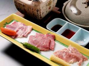 飛騨牛・飛騨ロッセ・恵那鶏は岐阜県を代表するお肉です。（宝生会席一例）