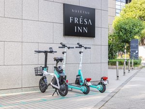 1階ホテルエントランス横にはLUUPの貸出ポートがあります!