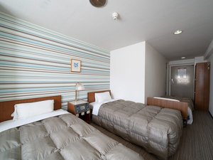 【ツインスタンダード】20平米◆高層階のお部屋からは金沢市街地が一望できます。