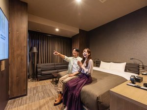VODも完備!映画観賞会はいかがでしょう?【デラックスダブルルーム】