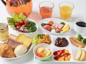 朝食盛付例A(洋)正面