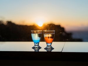 夕陽の絶景に乾杯