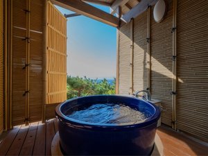 【客室一例】露天風呂付き客室|オーシャンビューの露天風呂