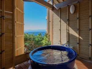 【客室一例】露天風呂付き客室|オーシャンビューの露天風呂