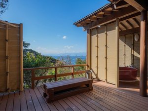 【客室一例】露天風呂付き客室|オーシャンビューの湯上り処